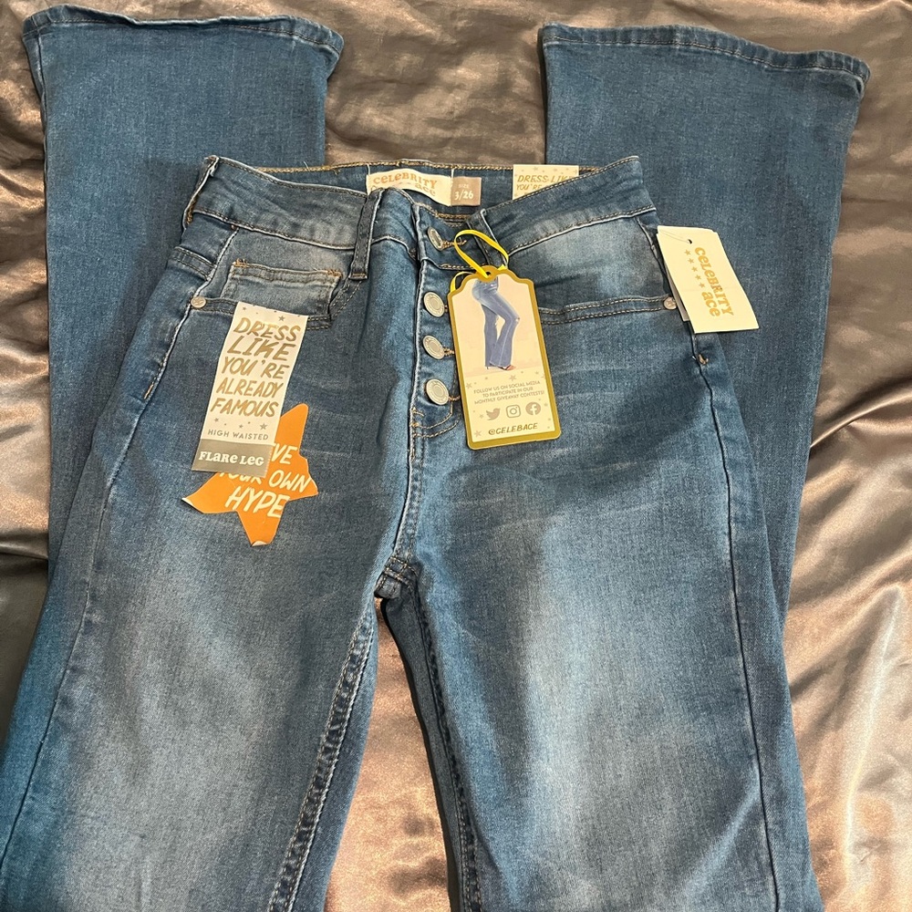 Goldsign Blue Flare & Wide Leg Jeans
